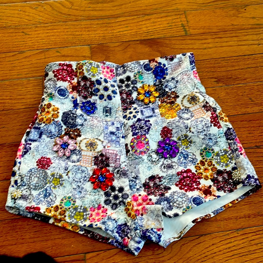 Runs small beaded shorts stunning for any occasion